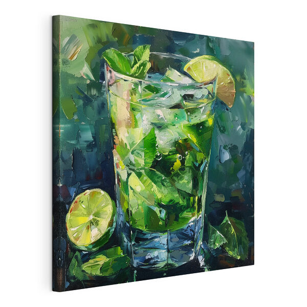 Tableaux Verre de glace et citrons verts