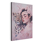 Tableaux Femme avec un guépard