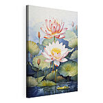 Tableaux Peinture d'une fleur et de feuilles