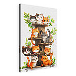 Tableaux Groupe de chats sur un arbre