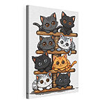 Tableaux Groupe de chats sur une structure en bois