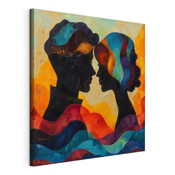 Homme et femme se regardant l'un l'autre Tableaux Homme et femme se regardant l'un l'autre