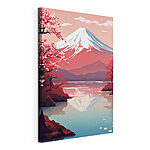Tableaux Montagne avec lac et arbres