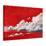 Tableaux Ciel rouge avec nuages