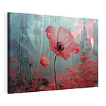 Tableaux Fleurs roses dans un champ