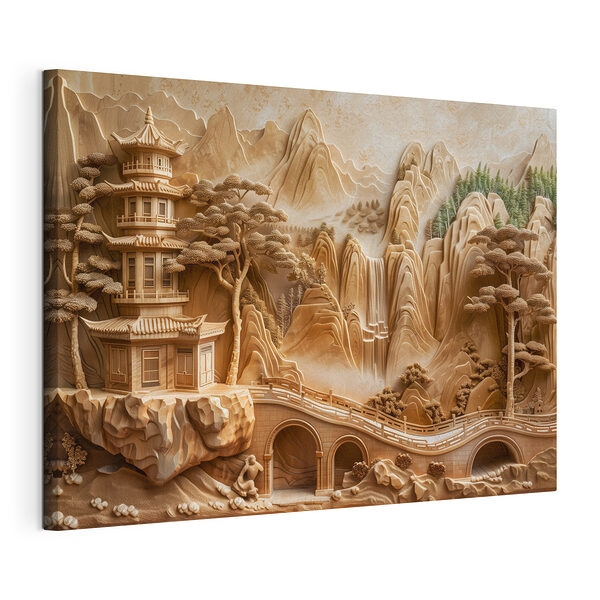 Tableaux Sculpture d'un pont et d'un bâtiment