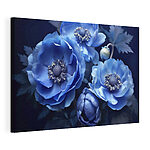 Tableaux Groupe de fleurs bleues