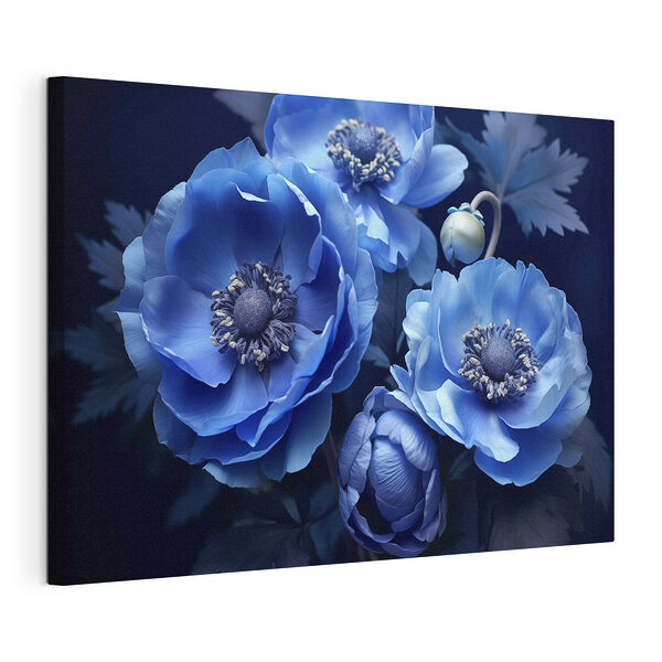 Groupe de fleurs bleues Tableaux Groupe de fleurs bleues