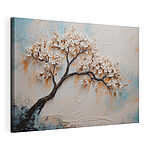 Tableaux Peinture d'un arbre avec des fleurs blanches