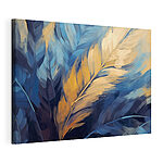 Tableaux Danse des plumes en bleu et en ambre