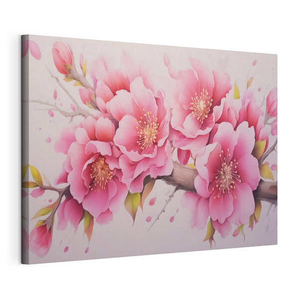 Peinture de fleurs roses Tableaux Peinture de fleurs roses