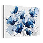 Tableaux Groupe de fleurs bleues