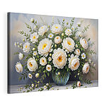 Tableaux Vase de fleurs blanches
