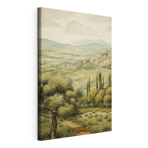 Tableaux Paysage avec arbres et bâtiments