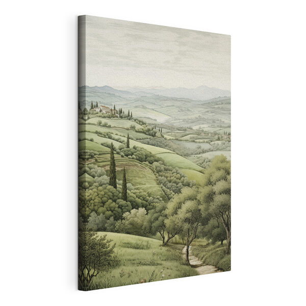 Paysage avec des arbres et une maison Tableaux Paysage avec des arbres et une maison