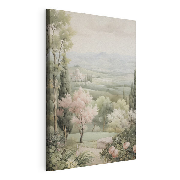 Paysage avec des arbres et un bâtiment Tableaux Paysage avec des arbres et un bâtiment