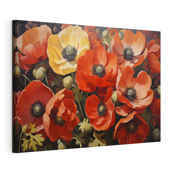 Des coquelicots aux couleurs vives en pleine floraison Tableaux Des coquelicots aux couleurs vives en pleine floraison