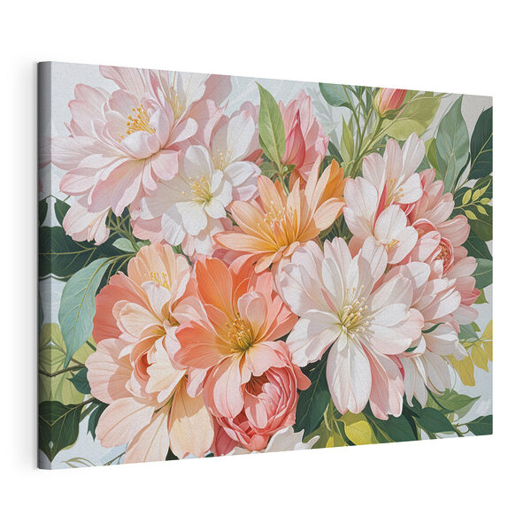 Tableaux Fleurs délicates dans des tons pastel doux