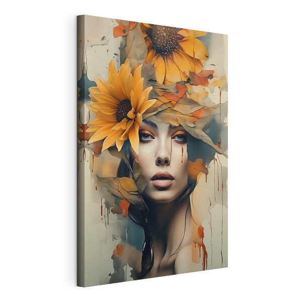 Tableaux Femme avec des fleurs dans les cheveux