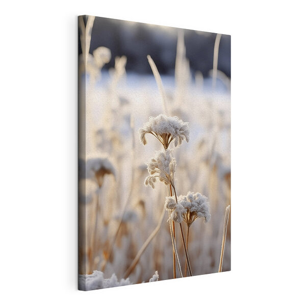 Tableaux L'hiver murmure dans les fleurs givrées
