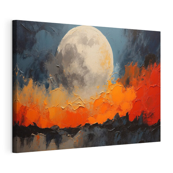 Tableaux Peinture d'une lune et d'un feu