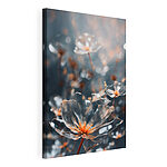 Tableaux Fleurs transparentes avec centre orange