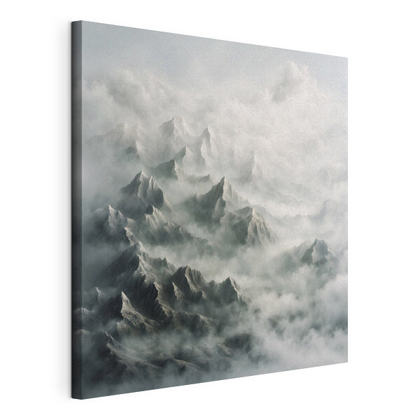 Chaîne de montagnes avec nuages Tableaux Chaîne de montagnes avec nuages