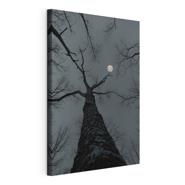 Tableaux Arbre avec la lune en arrière-plan