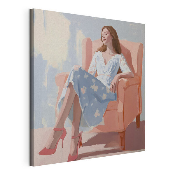 Femme assise sur une chaise Tableaux Femme assise sur une chaise