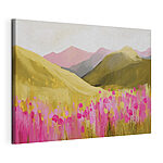 Tableaux Peinture d'un champ de fleurs roses
