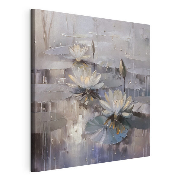 Peinture de fleurs sur un étang Tableaux Peinture de fleurs sur un étang