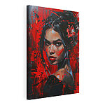 Tableaux Peinture d'une femme avec de la peinture rouge