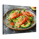 Tableaux Assiette de nourriture sur une table