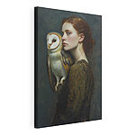 Tableaux Femme tenant un hibou
