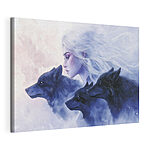 Tableaux Femme aux cheveux blancs et loups