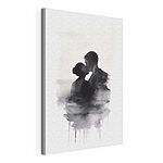 Tableaux Homme et femme s'embrassant dans les nuages
