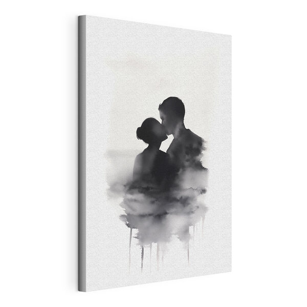 Homme et femme s'embrassant dans les nuages Tableaux Homme et femme s'embrassant dans les nuages