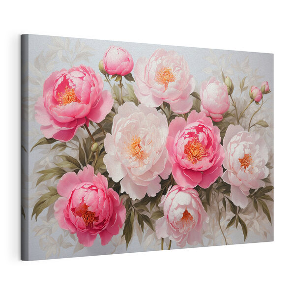 Tableaux Groupe de fleurs roses et blanches
