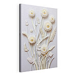 Tableaux Fleurs en papier blanc découpées