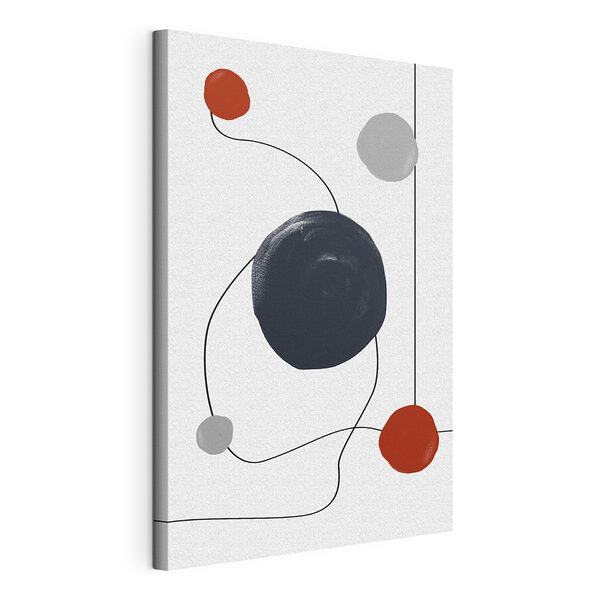 Cercles et lignes noirs et rouges Tableaux Cercles et lignes noirs et rouges