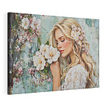 Tableaux Peinture d'une femme sentant des fleurs