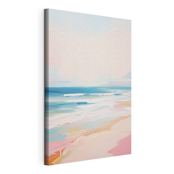 Plage avec vagues et sable Tableaux Plage avec vagues et sable