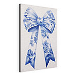 Tableaux Boucle florale bleue et blanche