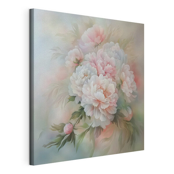 Tableaux Peinture de fleurs sur fond blanc