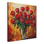 Tableaux Peinture d'un bouquet de roses rouges