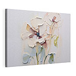 Tableaux Peinture de fleurs sur une surface blanche