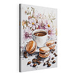 Tableaux Aquarelle d'une tasse de café et de biscuits