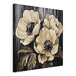 Tableaux Peinture de fleurs sur fond noir