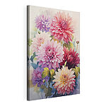 Tableaux Peinture de fleurs sur une surface blanche