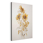 Tableaux Peinture de tournesols sur fond blanc